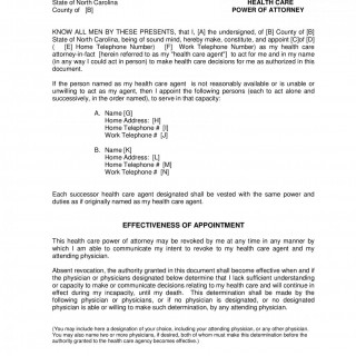 Health Care Power of Attorney Health Care Power of Attorney