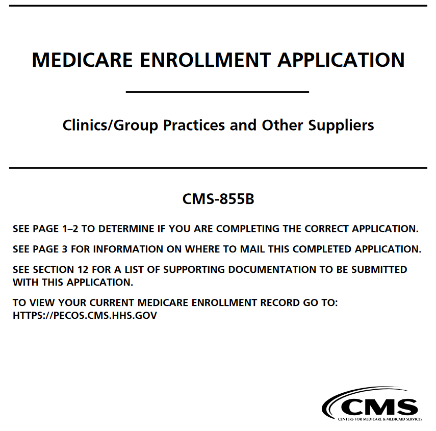 reassignment of medicare benefits enrollment application