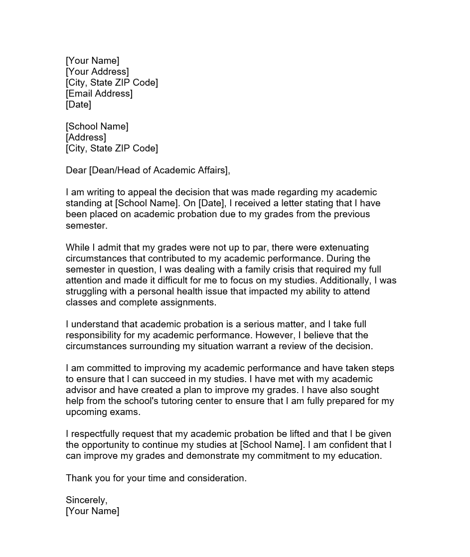 How To Write An Appeal Letter For Academic Suspension Vrogue co