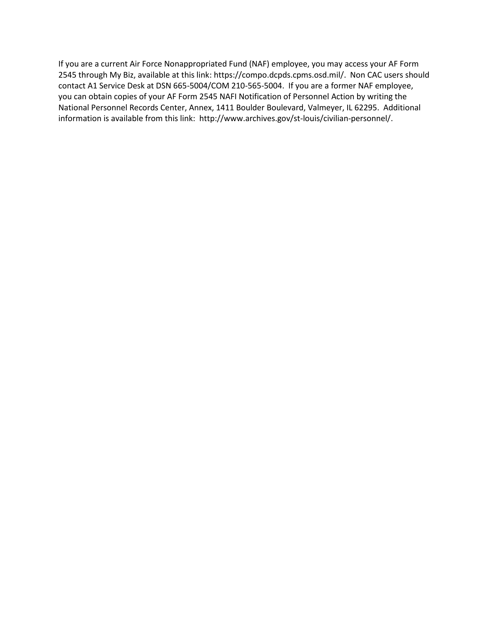 AF Form 2545 NAFI Notification Of Personnel Action Forms Docs 2023