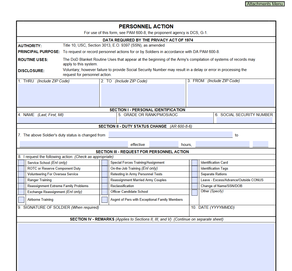 Da 4187 Fillable Form - Printable Forms Free Online