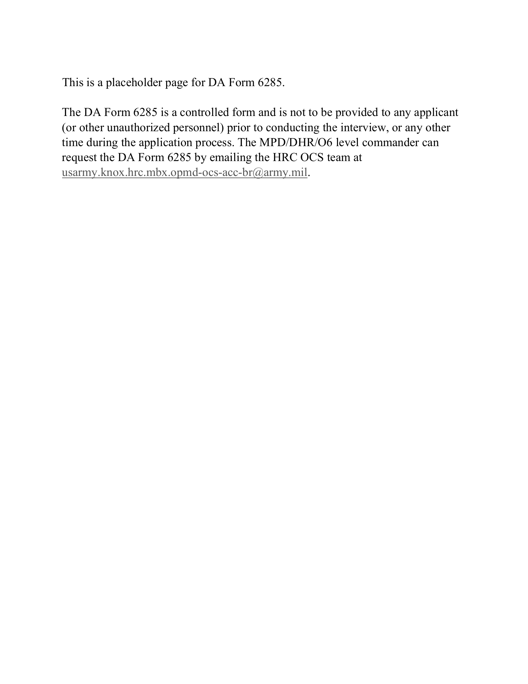 DA Form 6285. Interview Plan No. 2 | Forms - Docs - 2023