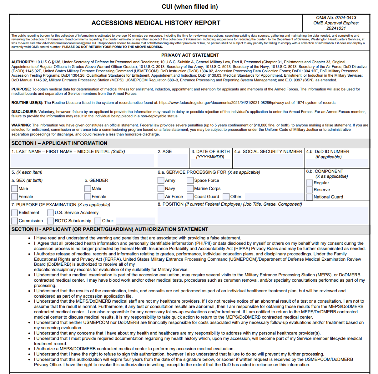 Dd Form 2807 2 Accessions Medical History Report Forms Docs 2023