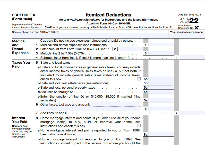 2025 Schedule A Form 1040 Hannah Kaylyn