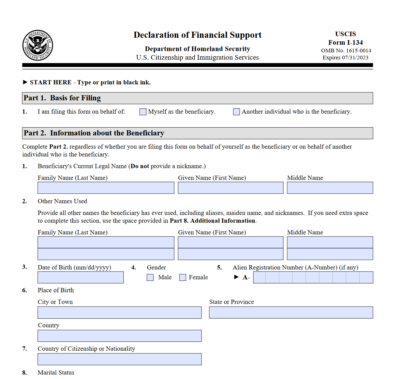 form-i-134-affidavit-of-support-forms-docs-2023