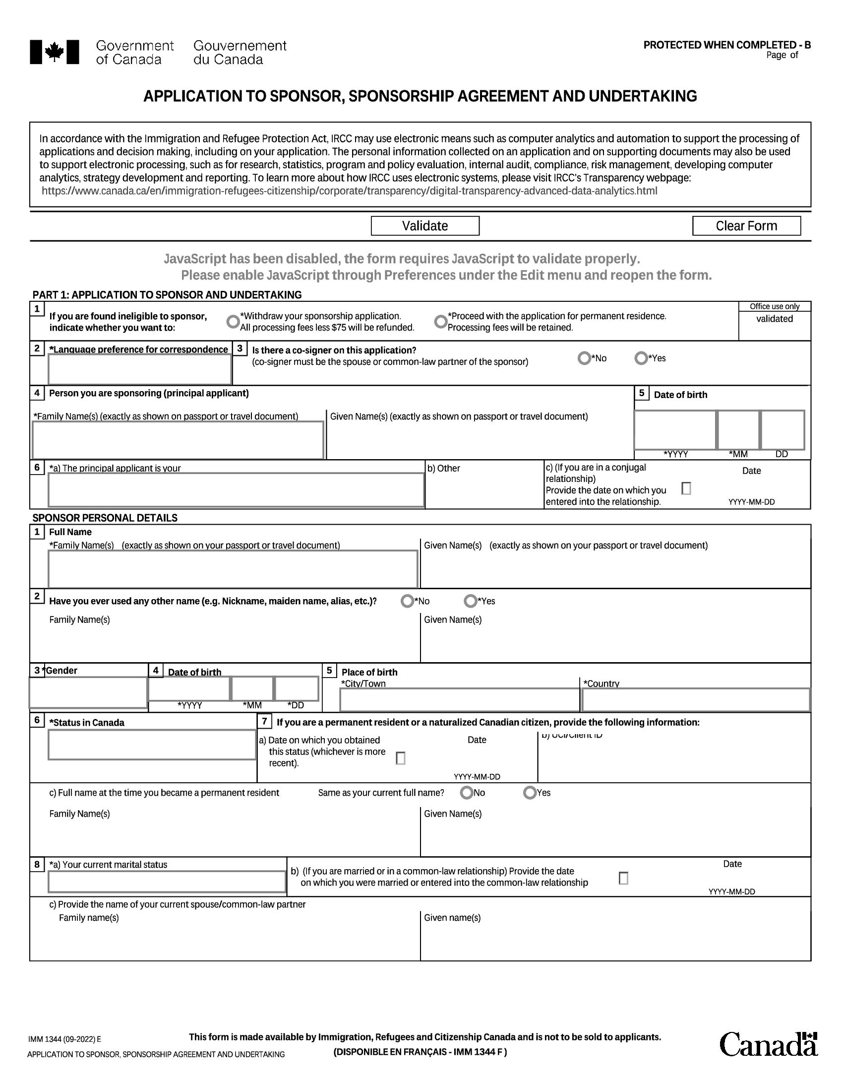 Imm 1344 Fillable Form Printable Forms Free Online