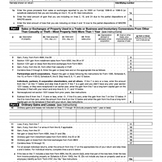 IRS Form 4797. Sales of Business Property
