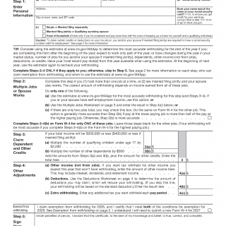 IRS Form W-4. Employee's Withholding Certificate