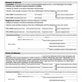 Form TD-420-050. Release of Interest/Power of Attorney