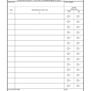 DA Form 5164-R. Hands-On Evaluation (LRA)