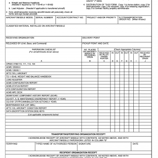 CG Form 290. Aerospace Vehicle Delivery Receipt | Forms - Docs - 2023