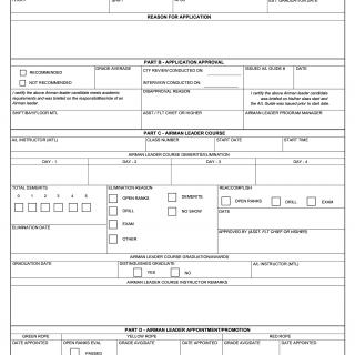 Form AETC 77 - Airman Leader Application/Certification