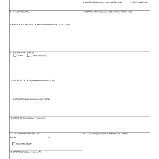 AF Form 1341 - Electronic Record Inventory