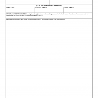 AF Form 1633 - Task Line Item Termination Notice