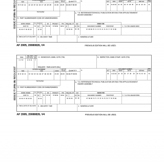 AF Form 2005. Issue/Turn-In Request