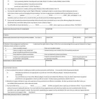 AF Form 3070A - RECORD OF NONJUDICIAL PUNISHMENT PROCEEDINGS (AB thru SSgt)