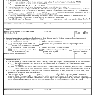 AF Form 3070E - RECORD OF NONJUDICIAL PUNISHMENT PROCEEDINGS (Officer) - Air National Guard Only