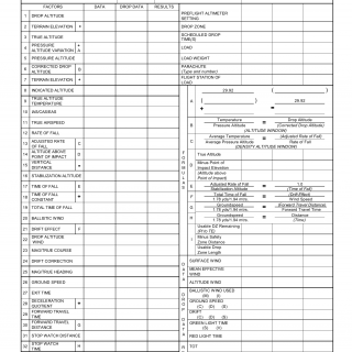 AF Form 4018 - Computed Air Release Point Computations