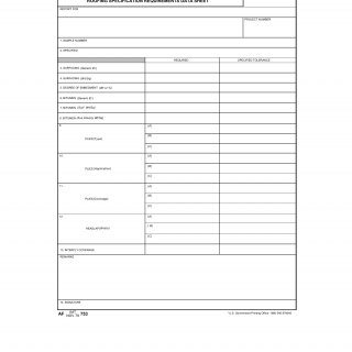 AF Form 753 - Roofing Specification Requirements Data Sheet