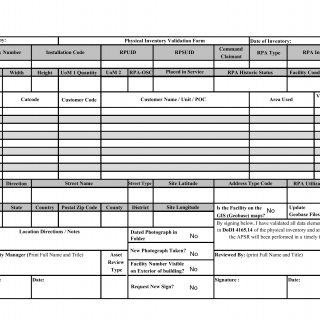 AF Form 914 - Physical Inventory Validation Form