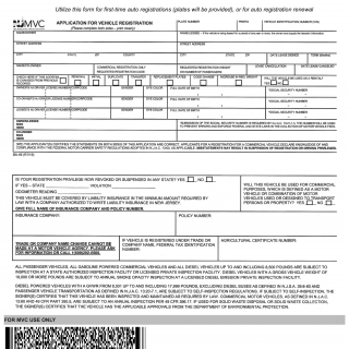 Form BA-49. Application for Vehicle Registration