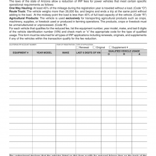 CA DMV Form MC 2132I. Arizona Reduced Fee Certification