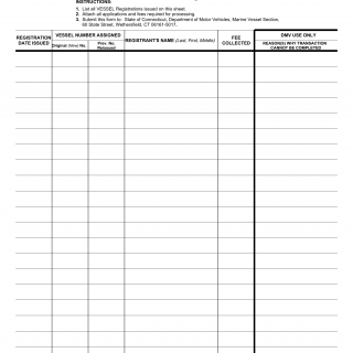 CT DMV Form B123. Marine dealers - vessel registration