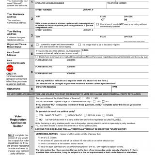 CT DMV Form B58. For individuals