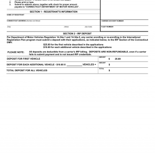 CT DMV Form IRP24. IRP deposit form