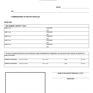 CT DMV Form K179. Dealer authorization to sign for registration of a motor vehicle
