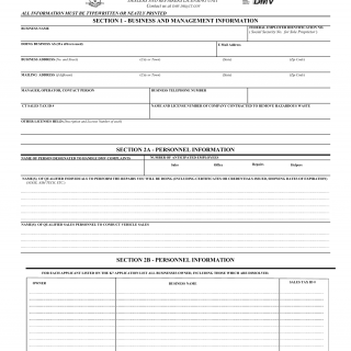 CT DMV Form K8. Dealers and repairers license inspection application