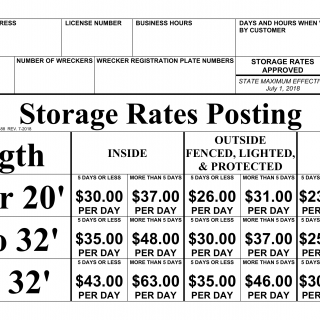 CT DMV Form K88. Motor vehicles storage rates posting for dealers and repairers