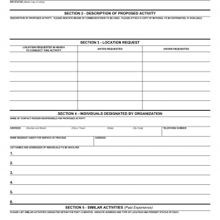 CT DMV Form LS5. Request for permission to conduct special activities on DMV premises