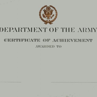 DA Form 2442. Certificate of Achievement