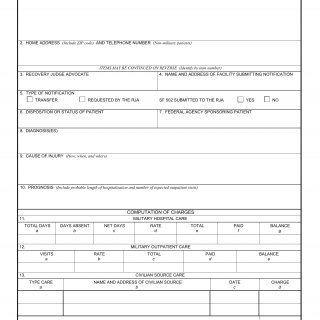DA Form 2631. Medical Care-Third Party Liability Notification