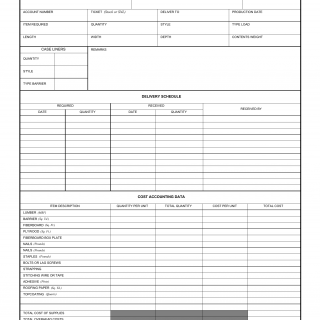 DA Form 2978. Container and Dunnage Fabrication Work Order