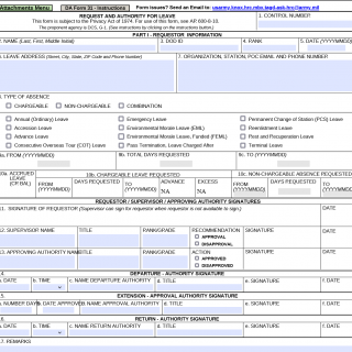 DA Form 31. Request And Authority For Leave | Forms - Docs - 2023