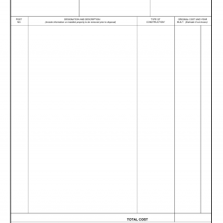 DA Form 337. Request for Approval of Disposal of Buildings and Improvements