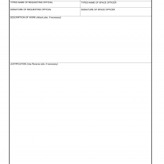 DA Form 370. Request for Alteration and Repairs