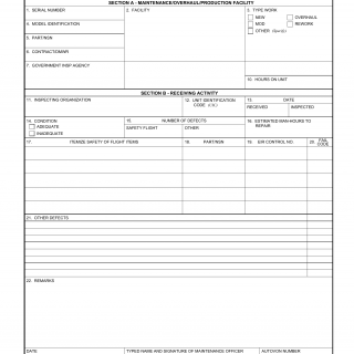 DA Form 3703-R. Product Quality Inspection Summary (LRA)