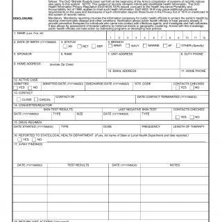 DA Form 3897. Tuberculosis Registry
