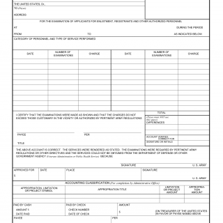 DA Form 3904. Public Voucher for Medical Examination
