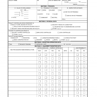 DA Form 4664-1-R. Tempest Inspection Report Supplement - Facility Profile (LRA)