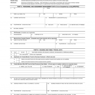 DA Form 4787. Reassignment Processing