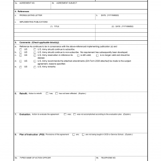 DA Form 4797-1. International Standardization Agreement Review Data Sheet (To Be Used for Reviews of Promulgated Agreements)