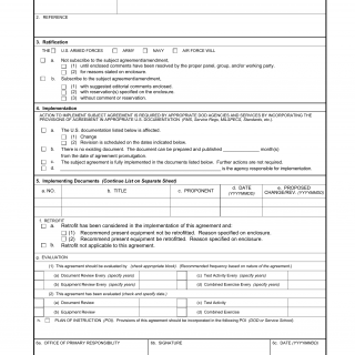 DA Form 4797. International Standardization Agreement Ratification-Implementation Data Sheet