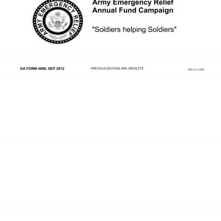 DA Form 4908. Army Emergency Relief Annual Fund Campaign