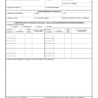 DA Form 5106. Mission Support Plan (Msp)