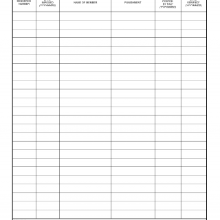 DA Form 5110. Article 15-Reconciliation Log