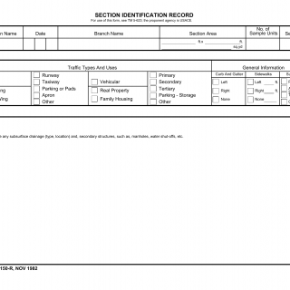 DA Form 5150-R. Section Identification Record (LRA)